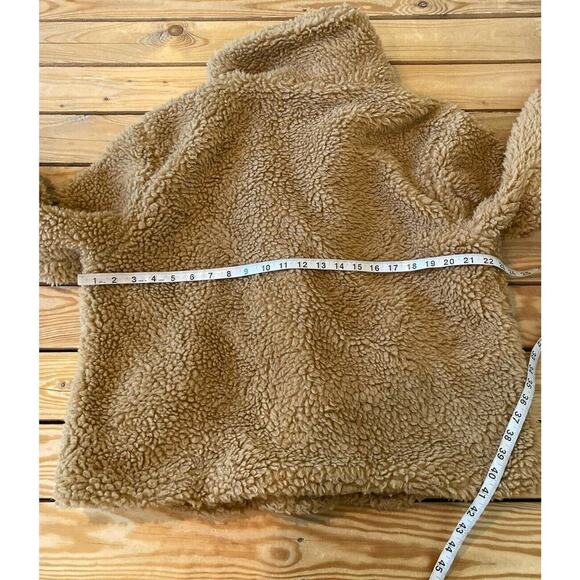NWT PacSun Full Zip Sherpa Jacket Size Medium/Large Women’s Brown - Picture 8 of 9